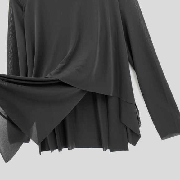 COS Top Womens 10 Black Tiered Tunic Minimalist Corporate Goth Career - Picture 5 of 16